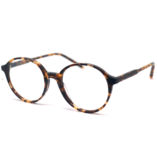 HCO002-Acetate Optical Frame with Patterned Acetate Material, Comotec 3-Barrel Hinge & Metal Cap Temple Tip High-End Eyewear OEM-1