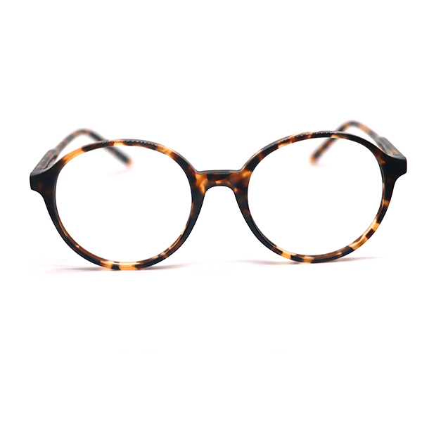 HCO002-Acetate Optical Frame with Patterned Acetate Material, Comotec 3-Barrel Hinge & Metal Cap Temple Tip High-End Eyewear OEM-2
