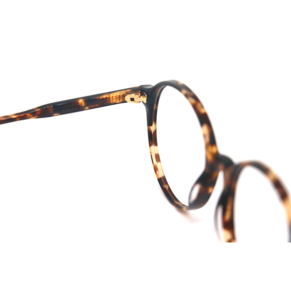 HCO002-Acetate Optical Frame with Patterned Acetate Material, Comotec 3-Barrel Hinge & Metal Cap Temple Tip High-End Eyewear OEM-4