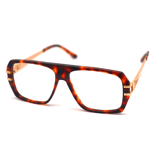 HCO003-Acetate Optical Frame with Patterned Acetate Material, Stainless Steel Metal Temple, Comotec 3-Barrel Hinge High-End Eyewear OEM-1