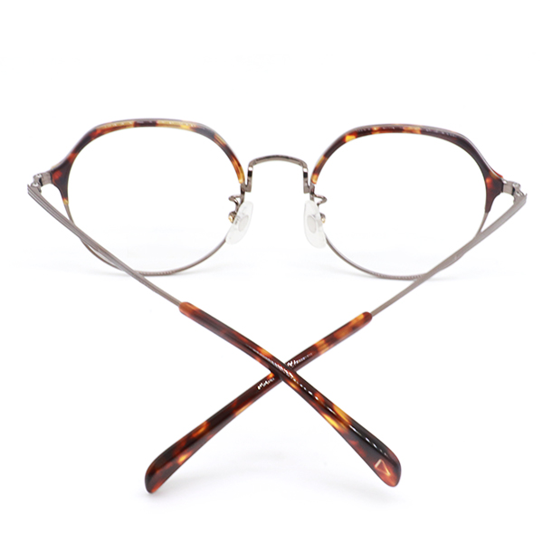 HMO001-Titanium Optical Frame with Acetate Front and Titanium Temple Lightweight Durable Eyewear OEMODM-5