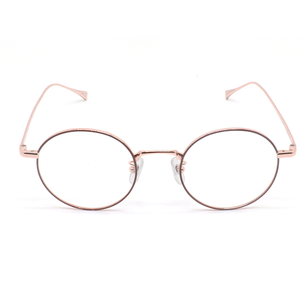 HTO002-Full Titanium Optical Frame with Double-Color Rim Design Lightweight Durable Titanium Eyewear OEMODM-2