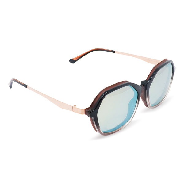 YB220127-Hexagonal Magnet Sunglasses with Injected Plastic Front and Metal Optical Frame Multi-Color Clip-On Sun Lens Eyewear OEMODM-3