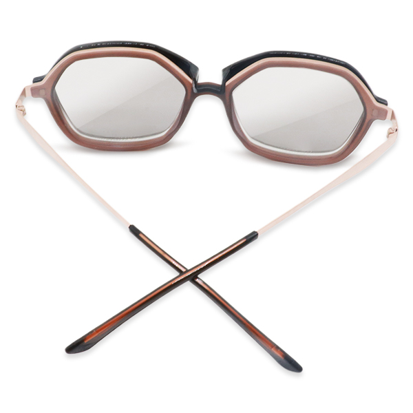 YB220127-Hexagonal Magnet Sunglasses with Injected Plastic Front and Metal Optical Frame Multi-Color Clip-On Sun Lens Eyewear OEMODM-4