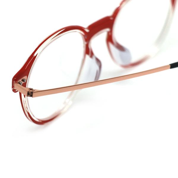 YC0459-Crystal Optical Glasses Frame with Metal Inset Front Metal Pins Luxury Eyewear-3