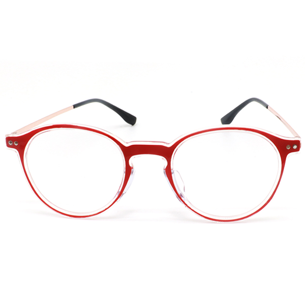 YC0459-Crystal Optical Glasses Frame with Metal Inset Front Metal Pins Luxury Eyewear-4