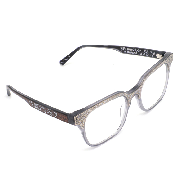 Acetate eyewear with metal combination frame