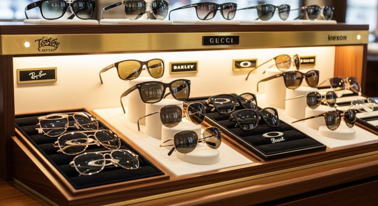 Premium eyewear frames showcased during brand presentation